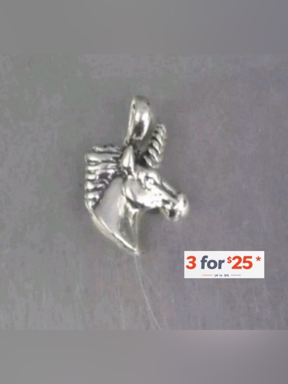 Unicorn pendant sterling silver